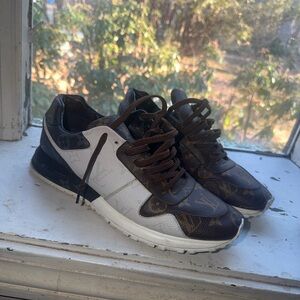 Louis Vuitton Brown and White Sneakers